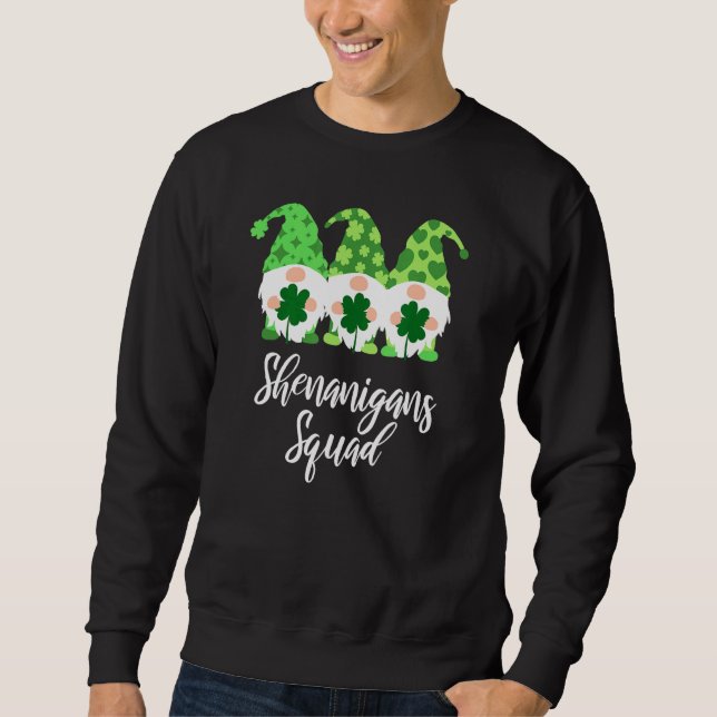 Sudadera Shenanigans Squad St Patricks Day Gnomes Green Pro (Anverso)