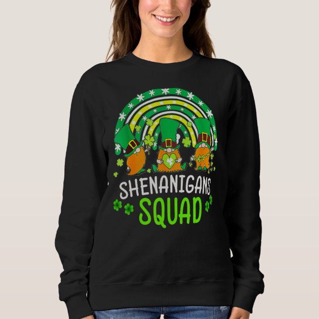 Sudadera Shenanigans Squad St Patricks Day Gnomes Green Pro (Anverso)