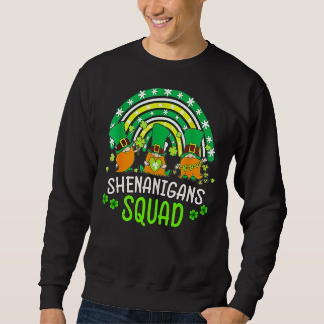 Sudadera Shenanigans Squad St Patricks Day Gnomes Green Pro (Anverso)