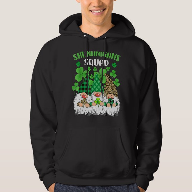 Sudadera Shenanigans Squad St Patricks Day Gnomes Green Pro (Anverso)