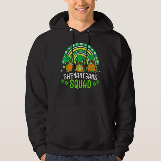 Sudadera Shenanigans Squad St Patricks Day Gnomes Green Pro (Anverso)