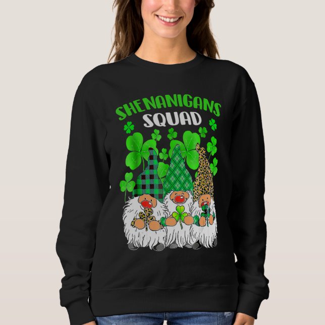 Sudadera Shenanigans Squad St Patricks Day Gnomes Green Pro (Anverso)