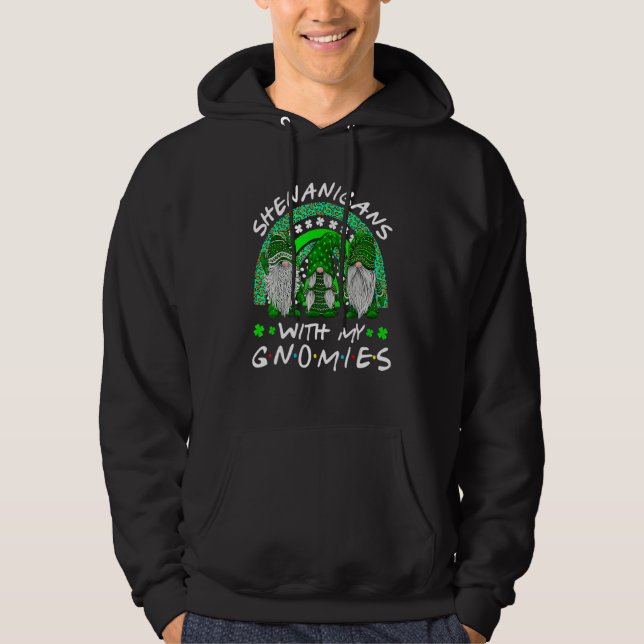 Sudadera Shenanigans With My Gnomies St Patrick's Day Gnome (Anverso)