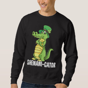 Sudadera Shenanigator Saint Patrick Day Iligator Ella
