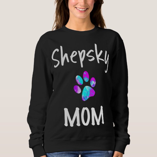 Sudadera Shepsky Mom German Shepherd Husky Mix Dog Dueño (Anverso)