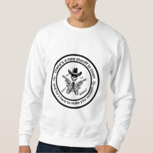 Sudadera Sheriff Skeleton, Halloween Occidental