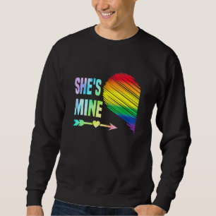 Sudadera Shes Mine Couple Heart Pride Lgbt Lesbiana Matc