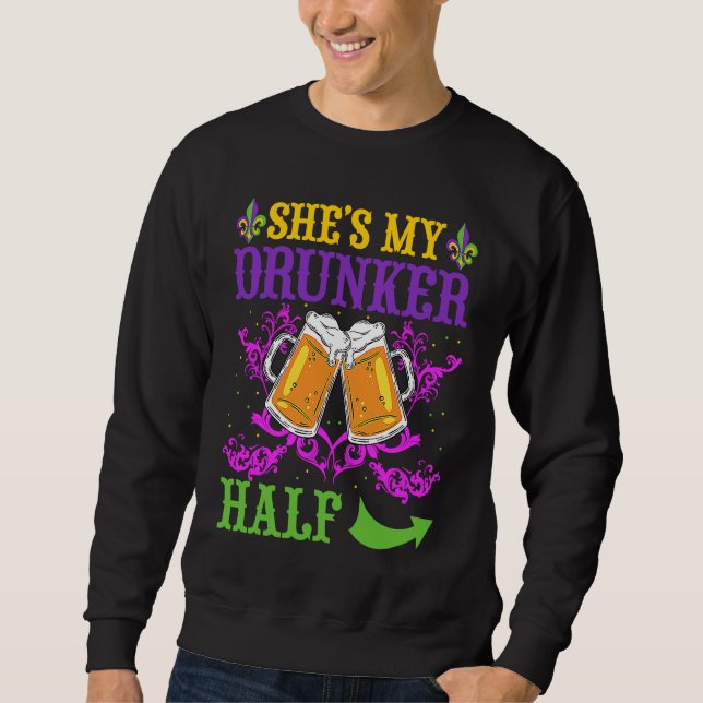 Sudadera She's My Drunker Half Matching Couple Boyfriend Ma (Anverso)