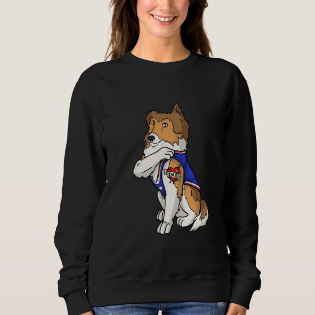 Sudadera Shetland Sheepdog Dog Love Dad Puppy Owner (Anverso)