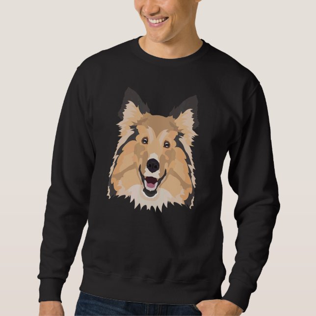 Sudadera Shetland Sheepdog sonriente (Anverso)