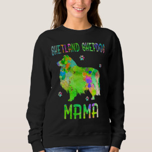 Sudadera Shetland Shepdog Mama Colorful Dog Mom