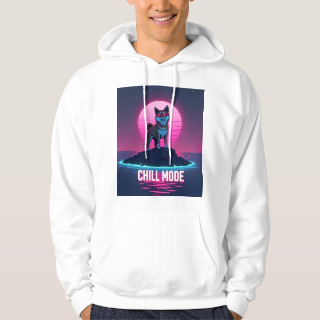 Sudadera Shiba Inu Chill Mode Neon Dog (Anverso)