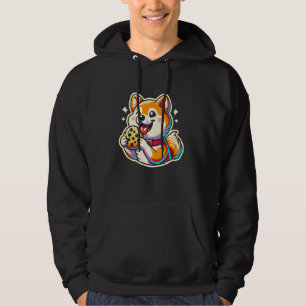 Sudadera Shiba Inu comiendo galletas de galleta a los amant