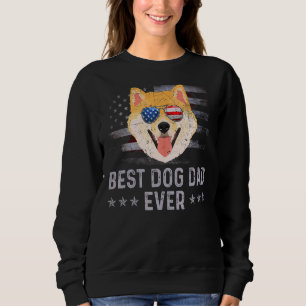 Sudadera Shiba Inu Dad ventila bandera estadounidense perro