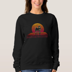 Sudadera Shiba Inu Dog Amancia la puesta Retro de Perro Jap