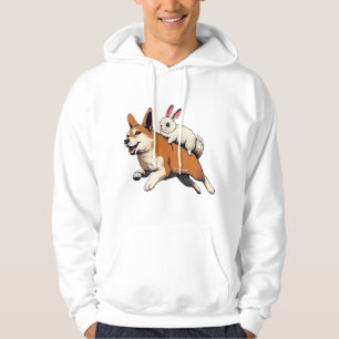 Sudadera Shiba Inu Dog and Rabbit - Jugando juntos diseño