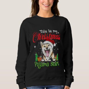 Sudadera Shiba Inu Navidades Pajama Shirt Divertido Perro E