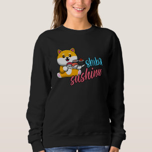 Sudadera Shiba Inu Perro japonés Akita Sushi Alimentos japo