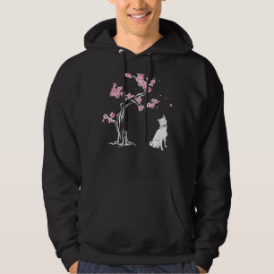 Sudadera Shiba Inu Perro japonés florecimiento de cerezo Sa