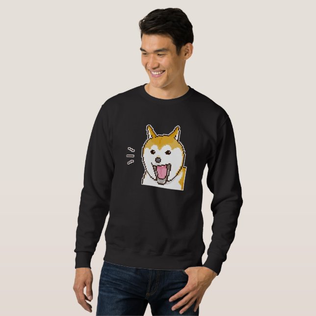 Sudadera Shiba Inu Perro Pixelart (Anverso completo)