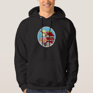 Sudadera Shiba Inu Uni Castillo de Perro Temple Kimono Flor