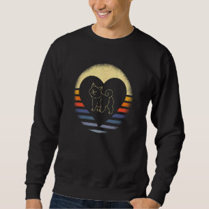 Sudadera Shiba Inu Vintage Heart Funny Shiba Inu Dueño Masc