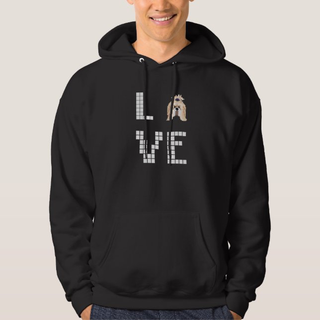 Sudadera Shih Tzu  Dog  Pixel Art (Anverso)