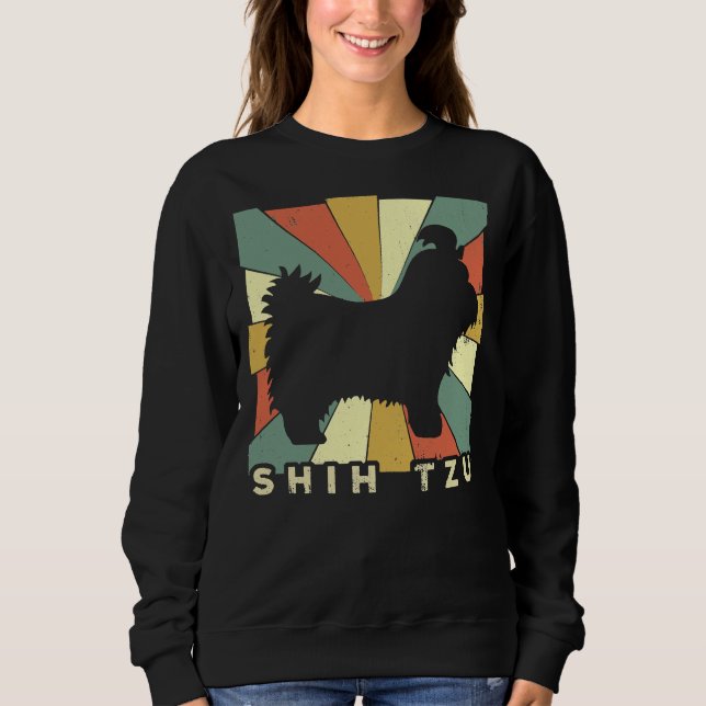Sudadera Shih Tzu Dog Retro Vintage (Anverso)