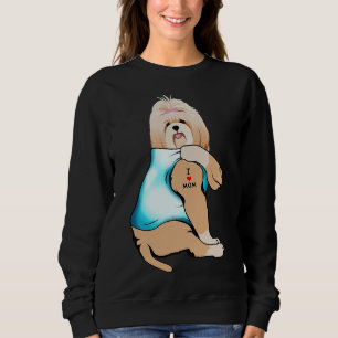 Sudadera Shih Tzu Dog Tattoo Amo El Día De La Madre
