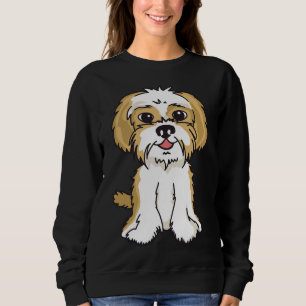 Sudadera Shih Tzu Golden Brown Perro Blanco