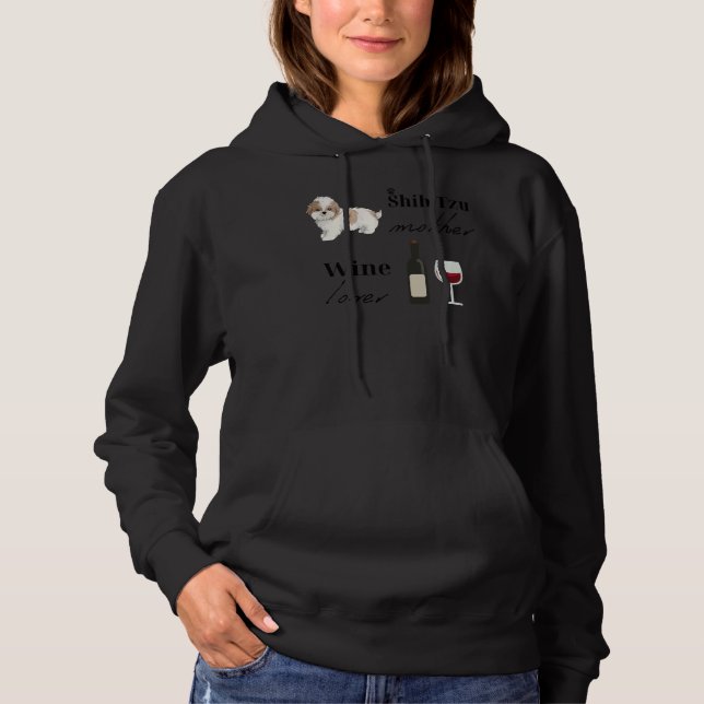 Sudadera Shih Tzu Mother Wine Few Scoop (Anverso)
