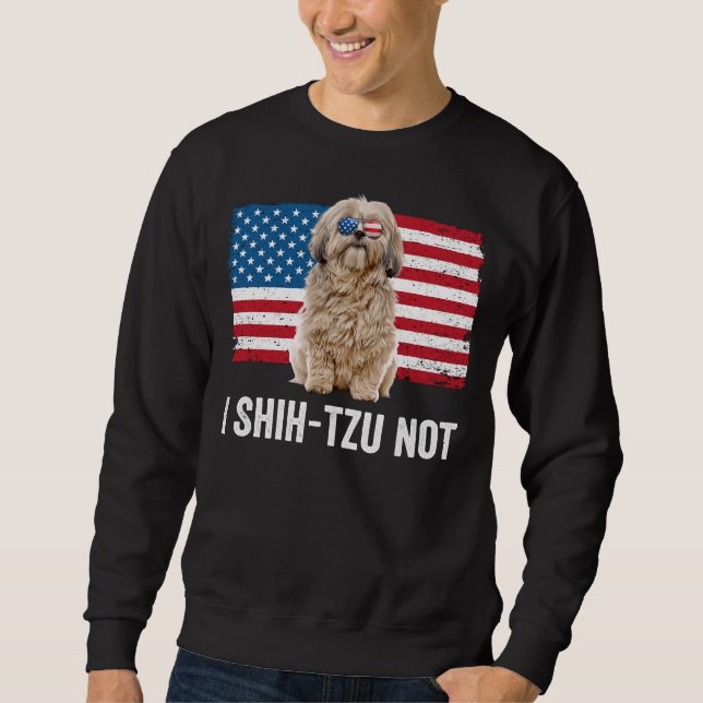 Sudadera Shih Tzu No El Propietario De Perros De Bandera Es (Anverso)