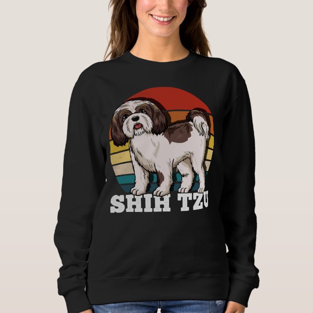 Sudadera Shih Tzu Retro Vintage (Anverso)