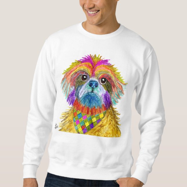 Sudadera shih tzu suave y colorida (Anverso)