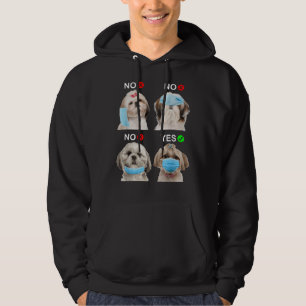 Sudadera Shih Tzu Usa Máscara De Cara Perro Derecho Para Ho