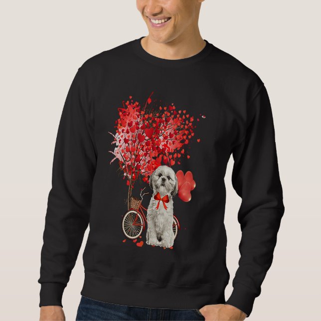 Sudadera Shih Tzu Valentines Day  Dog  Happy Valentine (Anverso)
