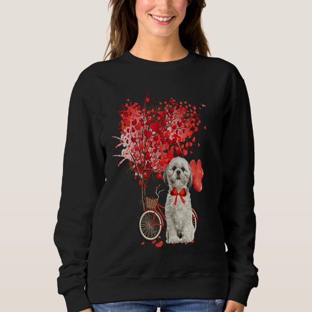 Sudadera Shih Tzu Valentines Day  Dog  Happy Valentine (Anverso)