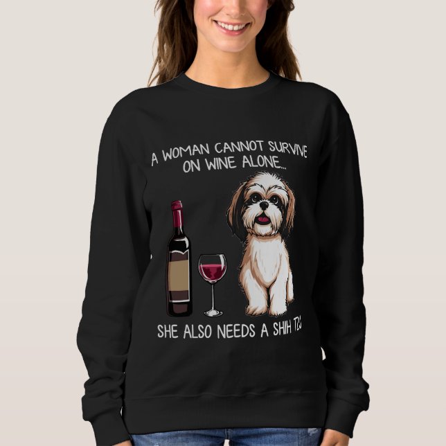 Sudadera Shih Tzu Y Wine Dog Fantearon T (Anverso)
