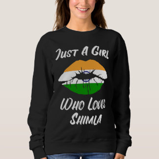 Sudadera Shimla lips mouth love Indian flag