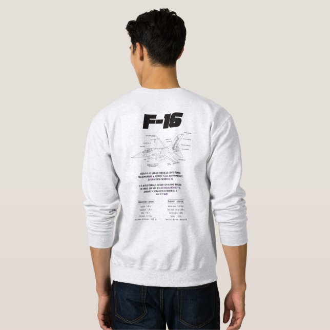 Sudadera Shirt Army F-16 Falcon (Reverso completo)
