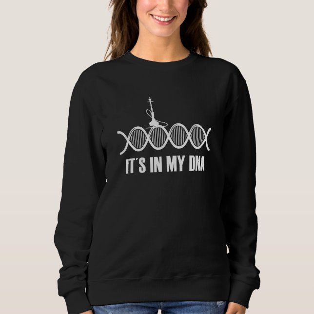 Sudadera Shisha Hookah MI ADN Tubería de agua Fumar Shisha  (Anverso)