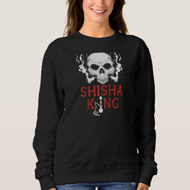 Sudadera Shisha King Skull Smoker Hookah Water Pipe Narghil (Anverso)
