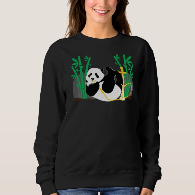 Sudadera Shisha Panda Hookah Steam Smoam (Anverso)