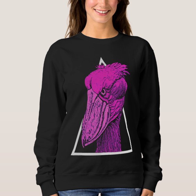 Sudadera Shoebill Bird Animal Colorful Vaporwave (Anverso)