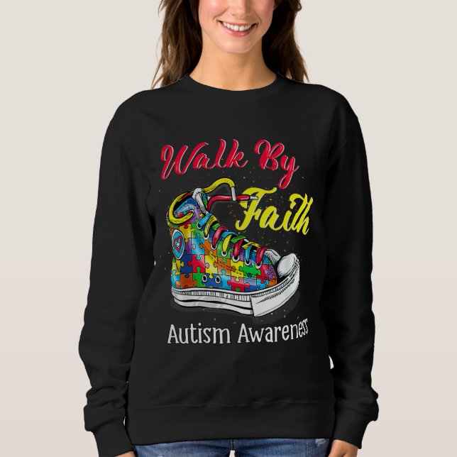 Sudadera Shoes Walk Autism Awareness (Anverso)
