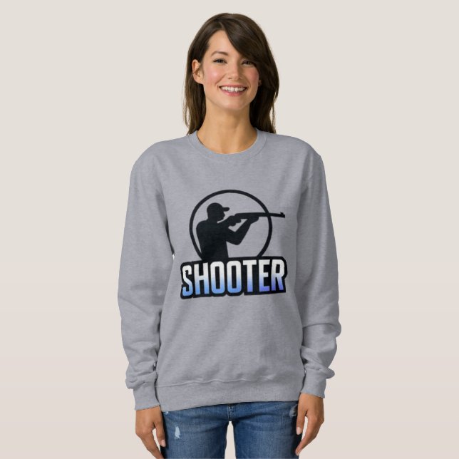 Sudadera Shooter - Diseño Marksman Silhouette Premium (Anverso completo)