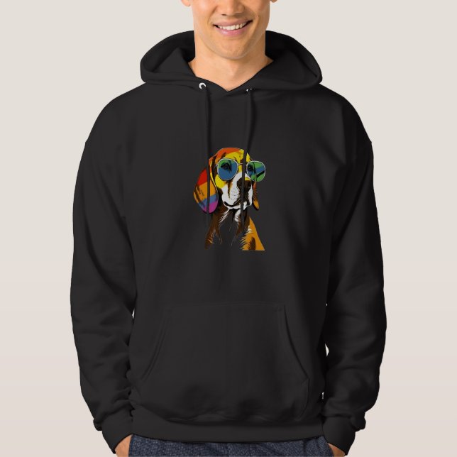 Sudadera Show Your Pet Pride  Hippie Hippy Beagle (Anverso)