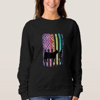 Sudadera Showgirl Ganado americano Patriótico Bandera USA F