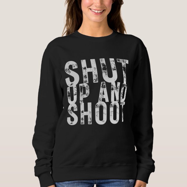 Sudadera Shut Up and Shoot Billiard 8 Ball Pool Player  Hun (Anverso)