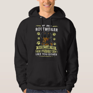Sudadera Si a mi rottweiler no le gusta el rotuiler de perr